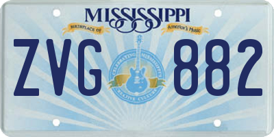 MS license plate ZVG882