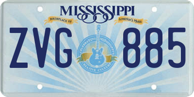 MS license plate ZVG885
