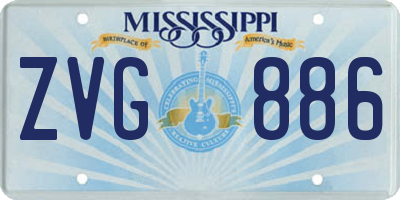 MS license plate ZVG886