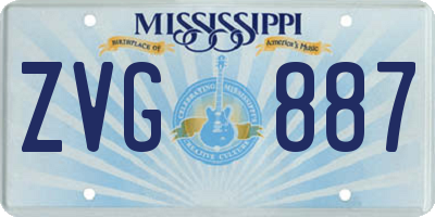 MS license plate ZVG887