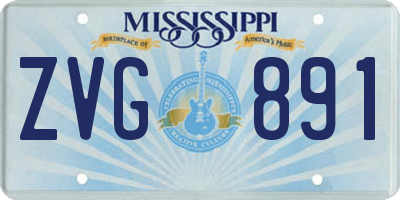 MS license plate ZVG891