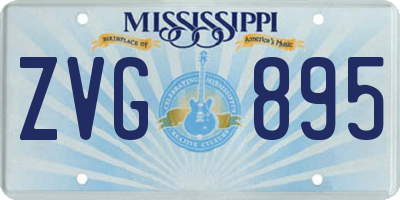 MS license plate ZVG895
