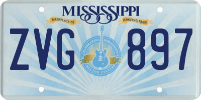 MS license plate ZVG897