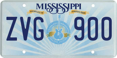 MS license plate ZVG900
