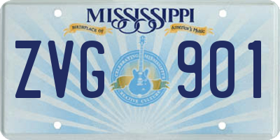 MS license plate ZVG901
