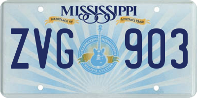 MS license plate ZVG903