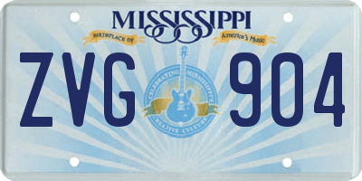 MS license plate ZVG904