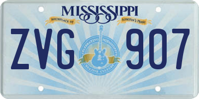MS license plate ZVG907