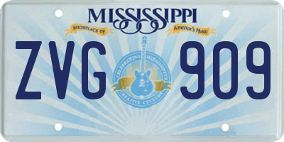 MS license plate ZVG909