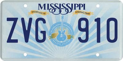 MS license plate ZVG910