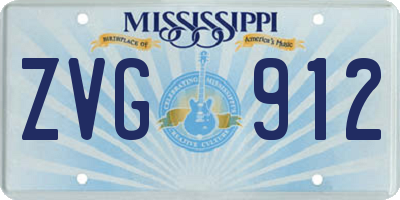 MS license plate ZVG912