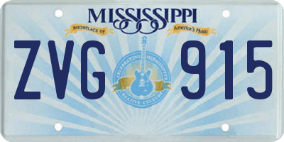 MS license plate ZVG915