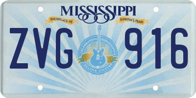 MS license plate ZVG916