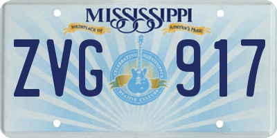MS license plate ZVG917