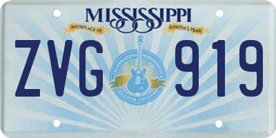 MS license plate ZVG919