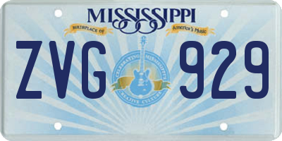 MS license plate ZVG929