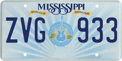 MS license plate ZVG933