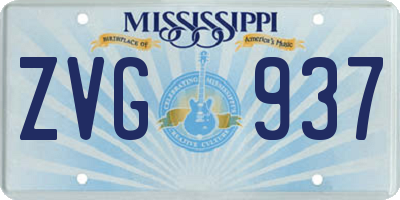 MS license plate ZVG937