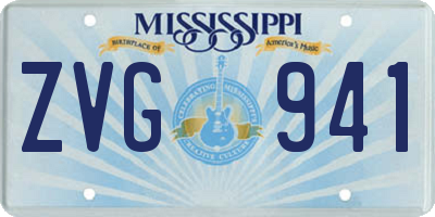 MS license plate ZVG941
