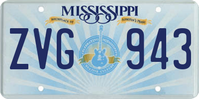 MS license plate ZVG943