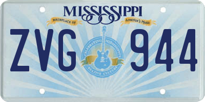 MS license plate ZVG944