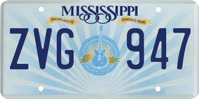MS license plate ZVG947
