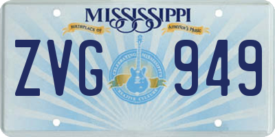 MS license plate ZVG949