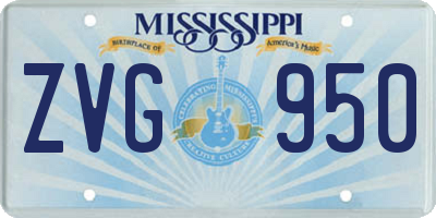 MS license plate ZVG950
