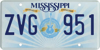 MS license plate ZVG951
