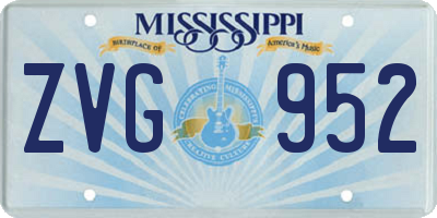 MS license plate ZVG952