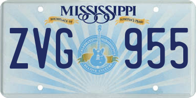 MS license plate ZVG955