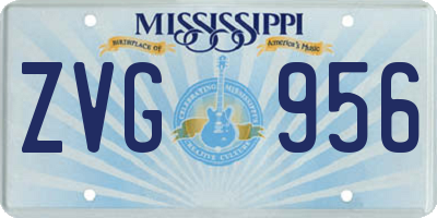 MS license plate ZVG956