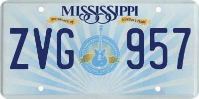 MS license plate ZVG957