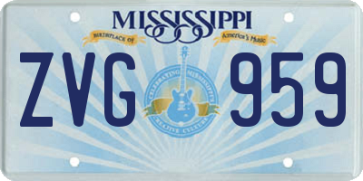 MS license plate ZVG959