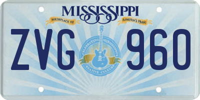 MS license plate ZVG960
