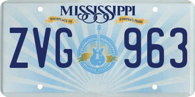 MS license plate ZVG963