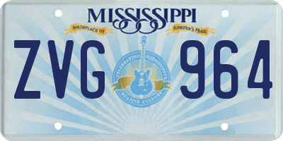 MS license plate ZVG964