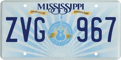 MS license plate ZVG967