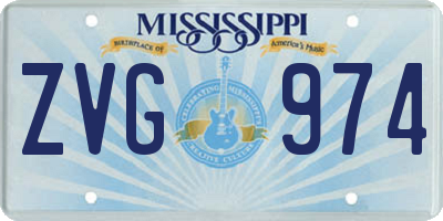 MS license plate ZVG974