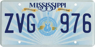 MS license plate ZVG976