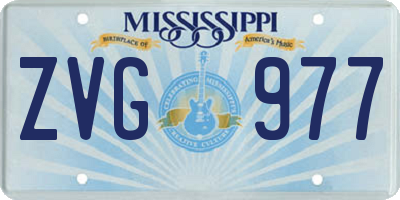 MS license plate ZVG977