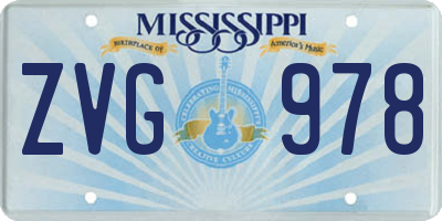 MS license plate ZVG978