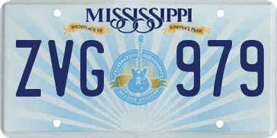 MS license plate ZVG979