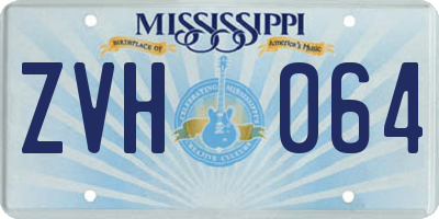 MS license plate ZVH064