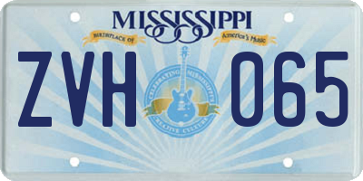 MS license plate ZVH065