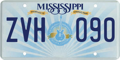 MS license plate ZVH090
