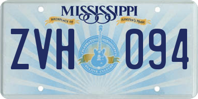 MS license plate ZVH094