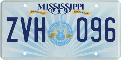 MS license plate ZVH096