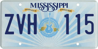 MS license plate ZVH115