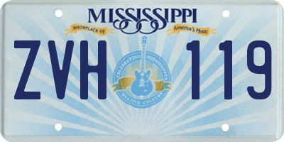 MS license plate ZVH119